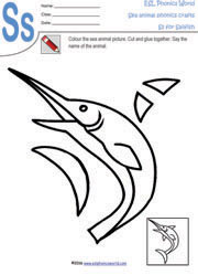 marlin-sea-animal-craft-worksheet